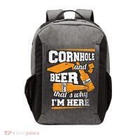 Cornhole And Beer That's Why I'm Here Funny Cornhole Vector Backpack thumb 0