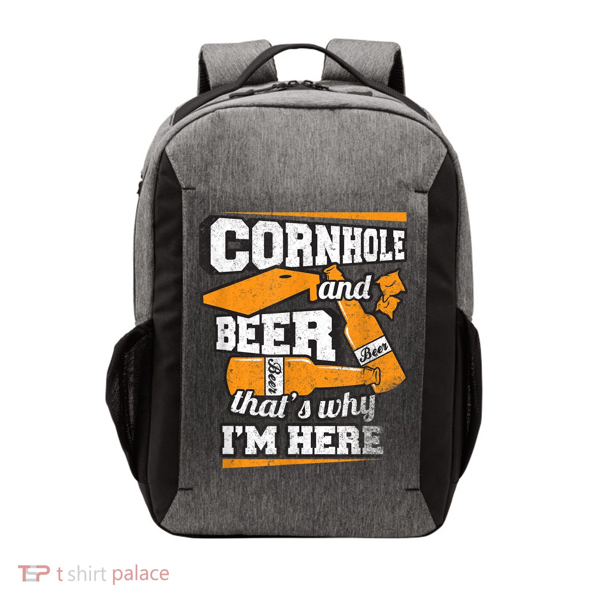 Cornhole And Beer That's Why I'm Here Funny Cornhole Vector Backpack