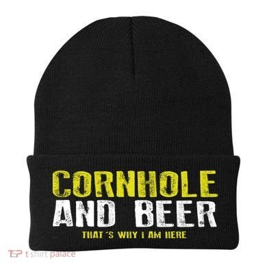 Cornhole And Beers Funny Gift Beanie