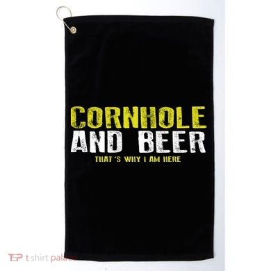 Cornhole And Beers Funny Gift Golf Towel