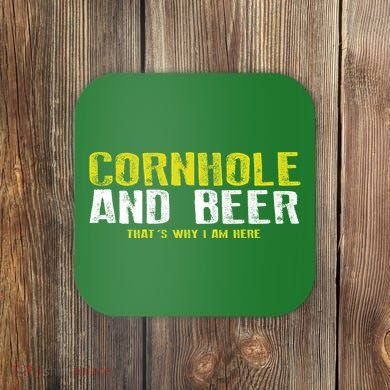 Cornhole And Beers Funny Gift Coaster