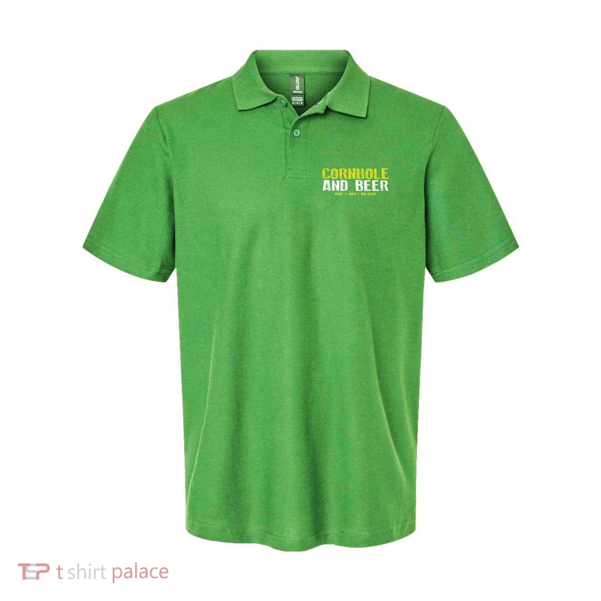 Cornhole And Beers Funny Gift Polo
