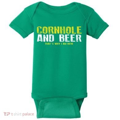 Cornhole And Beers Funny Gift Baby Bodysuit