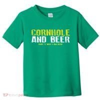 Cornhole And Beers Funny Gift Toddler T-Shirt thumb 0