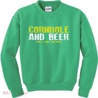 Cornhole And Beers Funny Gift Kids Sweatshirt thumb 0