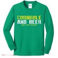 Cornhole And Beers Funny Gift Kids Long Sleeve Shirt thumb 0