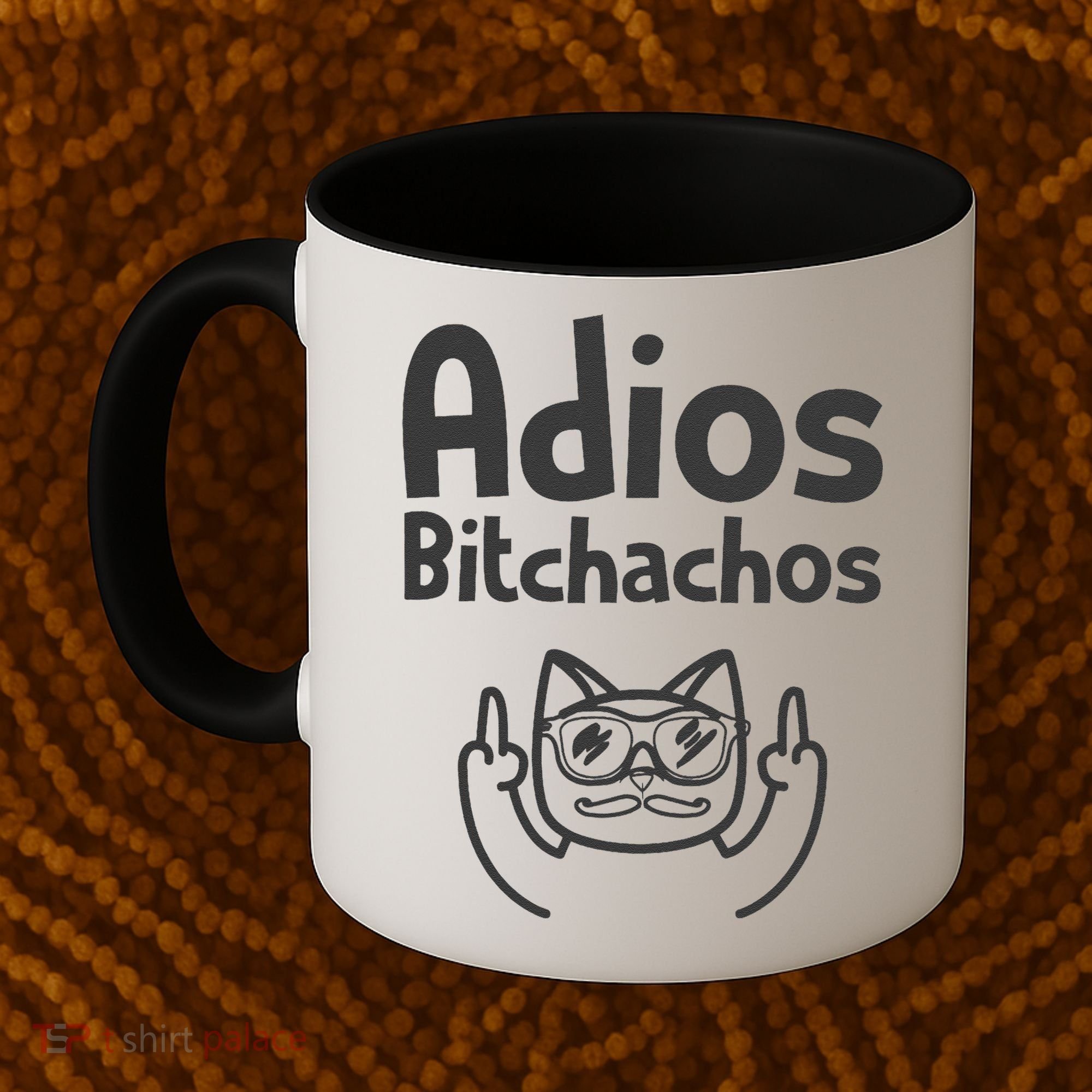 Cat Adios Bitchachos Cinco De Mayo Middle Finger Coffee Mug