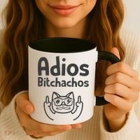 Cat Adios Bitchachos Cinco De Mayo Middle Finger Coffee Mug thumb 3