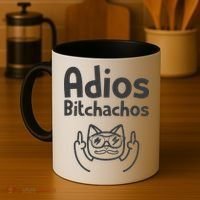 Cat Adios Bitchachos Cinco De Mayo Middle Finger Coffee Mug thumb 4