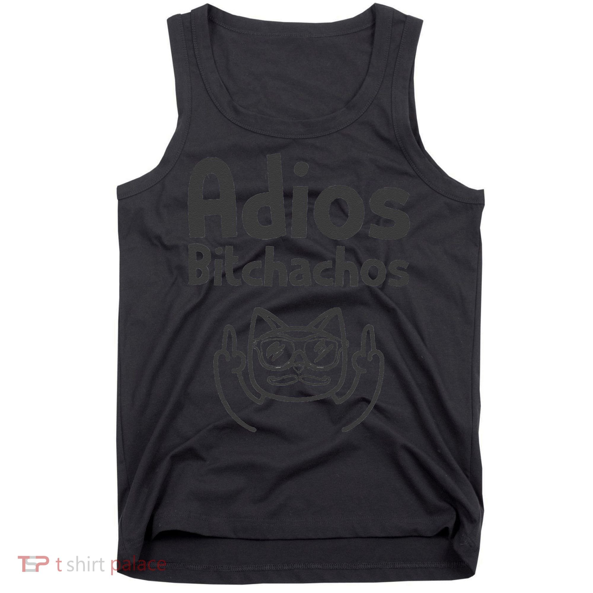 Cat Adios Bitchachos Cinco De Mayo Middle Finger Tank Top