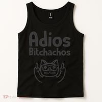 Cat Adios Bitchachos Cinco De Mayo Middle Finger Tank Top thumb 2