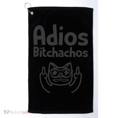 Cat Adios Bitchachos Cinco De Mayo Middle Finger Golf Towel