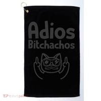 Cat Adios Bitchachos Cinco De Mayo Middle Finger Golf Towel thumb 0