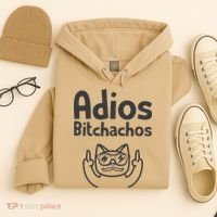 Cat Adios Bitchachos Cinco De Mayo Middle Finger Hoodie thumb 4