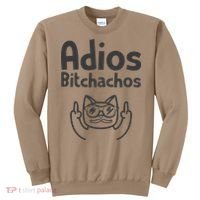 Cat Adios Bitchachos Cinco De Mayo Middle Finger Sweatshirt thumb 0