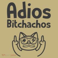 Cat Adios Bitchachos Cinco De Mayo Middle Finger Button thumb 1