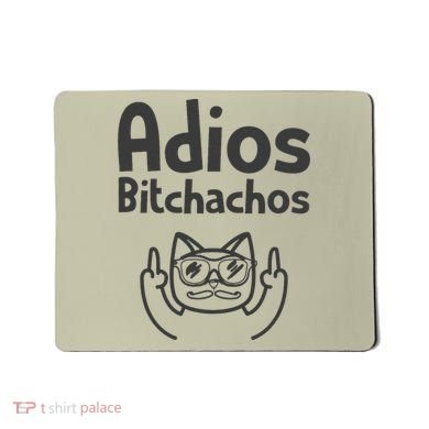 Cat Adios Bitchachos Cinco De Mayo Middle Finger Mousepad