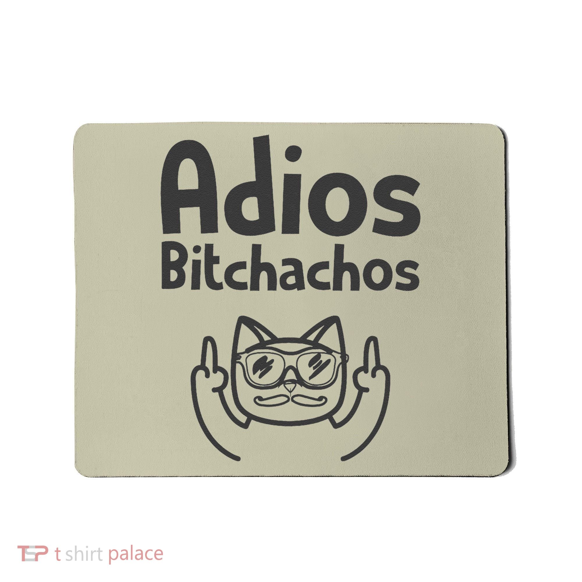 Cat Adios Bitchachos Cinco De Mayo Middle Finger Mousepad