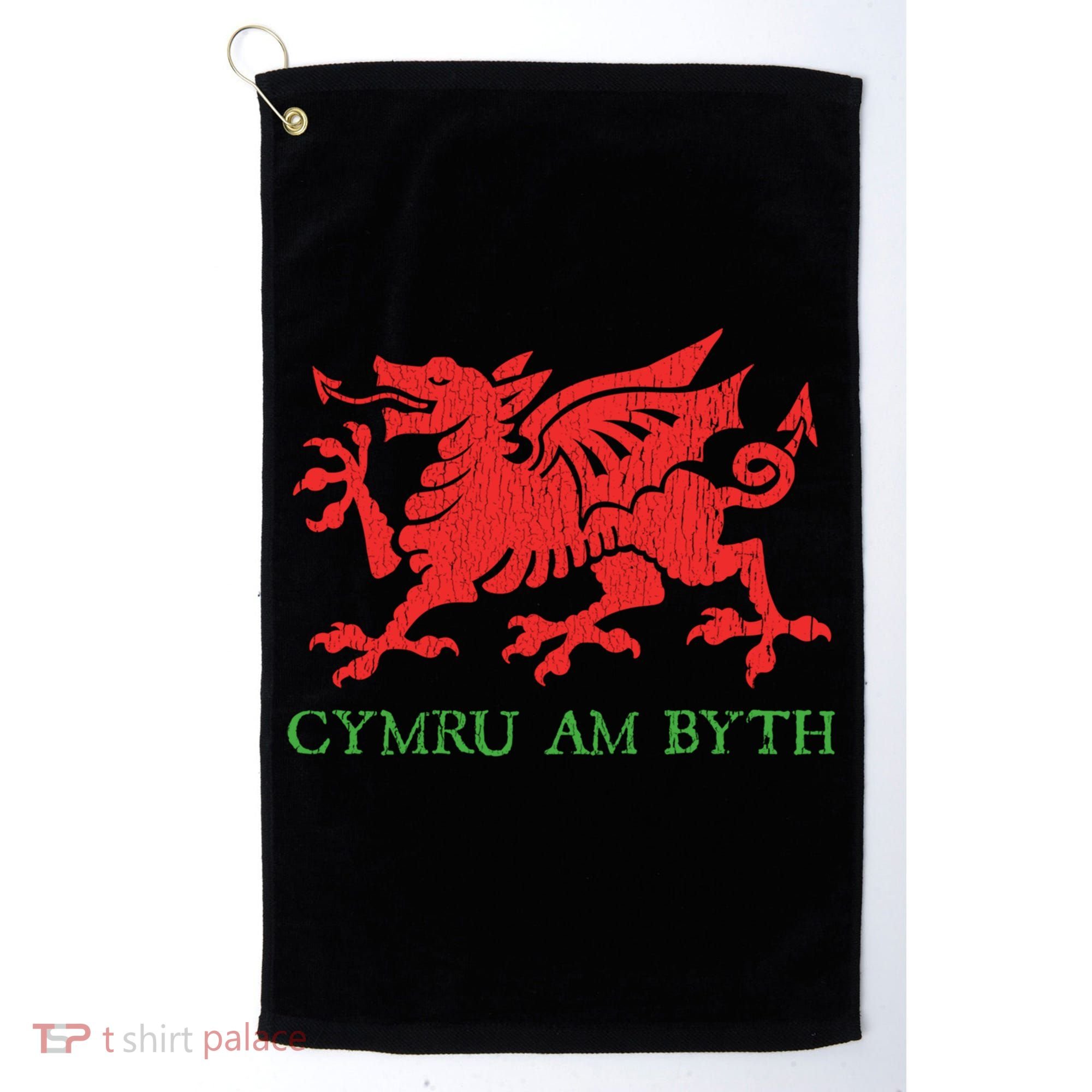 Cymru Am Byth Welsh Rugby Dragon Wales Player Pride Funny Gift Golf Towel