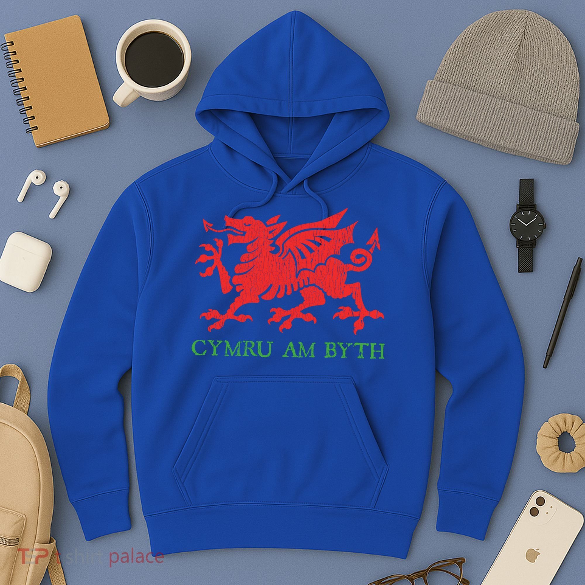 Cymru Am Byth Welsh Rugby Dragon Wales Player Pride Funny Gift Hoodie