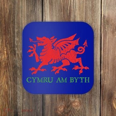 Cymru Am Byth Welsh Rugby Dragon Wales Player Pride Funny Gift Coaster