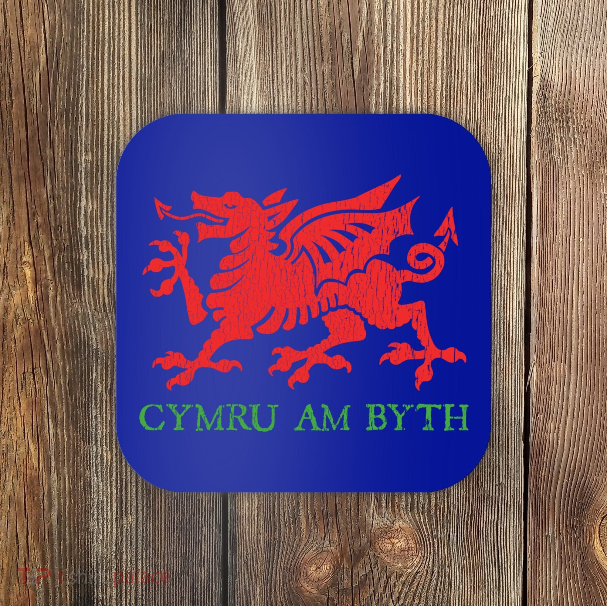 Cymru Am Byth Welsh Rugby Dragon Wales Player Pride Funny Gift Coaster