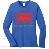 Cymru Am Byth Welsh Rugby Dragon Wales Player Pride Funny Gift Women's Long Sleeve Shirt thumb 0