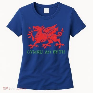 Cymru Am Byth Welsh Rugby Dragon Wales Player Pride Funny Gift Women's T-Shirt