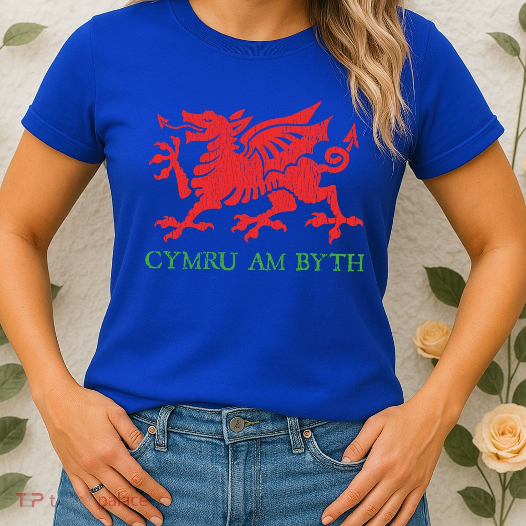 Cymru Am Byth Welsh Rugby Dragon Wales Player Pride Funny Gift Women's T-Shirt