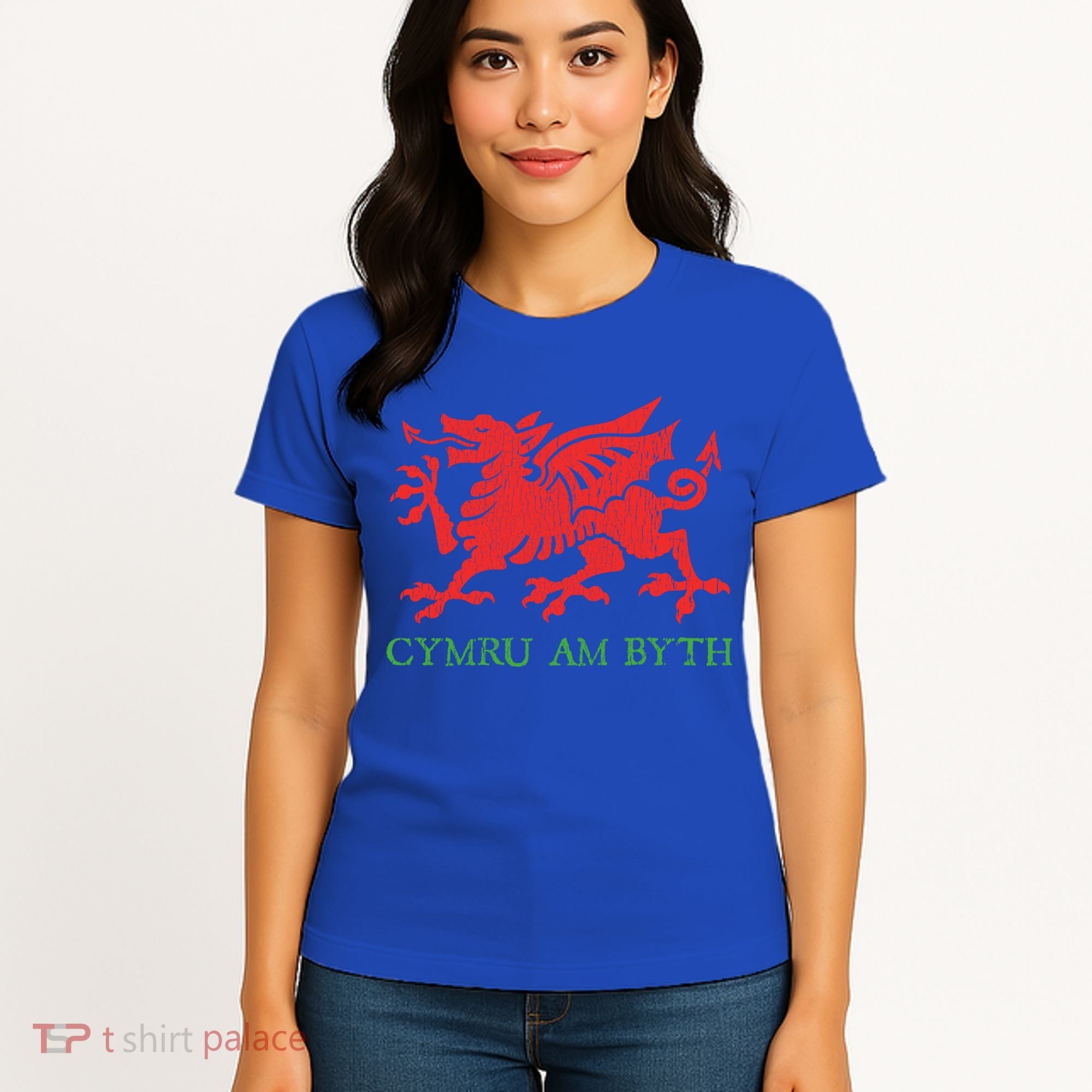 Cymru Am Byth Welsh Rugby Dragon Wales Player Pride Funny Gift Women's T-Shirt