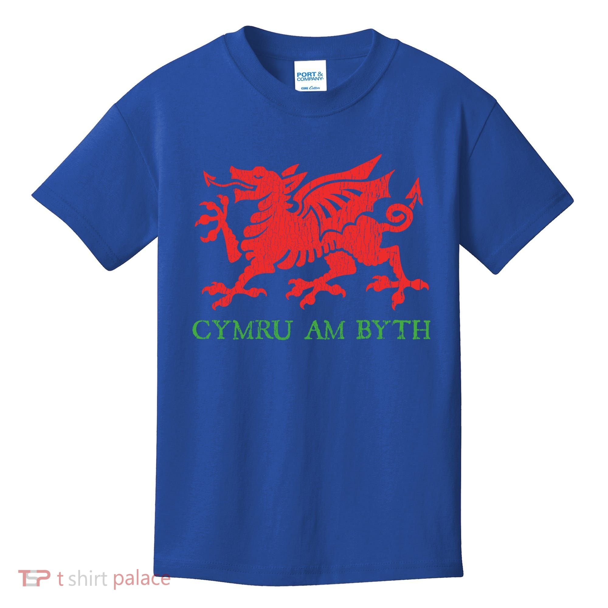 Cymru Am Byth Welsh Rugby Dragon Wales Player Pride Funny Gift Kids T-Shirt