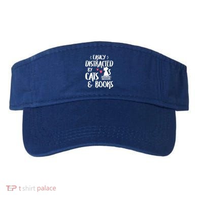 Cat And Book Lover Funny Easily Distracted By Cats And Books Meaningful Gift Visor