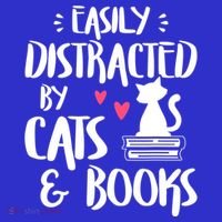 Cat And Book Lover Funny Easily Distracted By Cats And Books Meaningful Gift Visor thumb 3