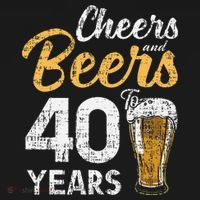 Cheers and Beers to 40 Years Birthday Beer Lover Party Sweatshirt thumb 3