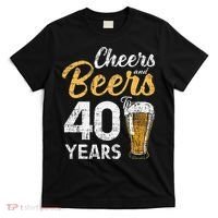 Cheers and Beers to 40 Years Birthday Beer Lover Party T-Shirt thumb 0
