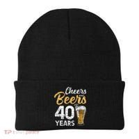 Cheers and Beers to 40 Years Birthday Beer Lover Party Beanie thumb 0