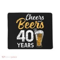 Cheers and Beers to 40 Years Birthday Beer Lover Party Mousepad thumb 0