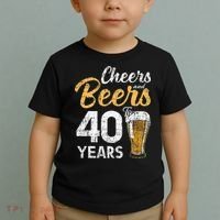 Cheers and Beers to 40 Years Birthday Beer Lover Party Toddler T-Shirt thumb 2