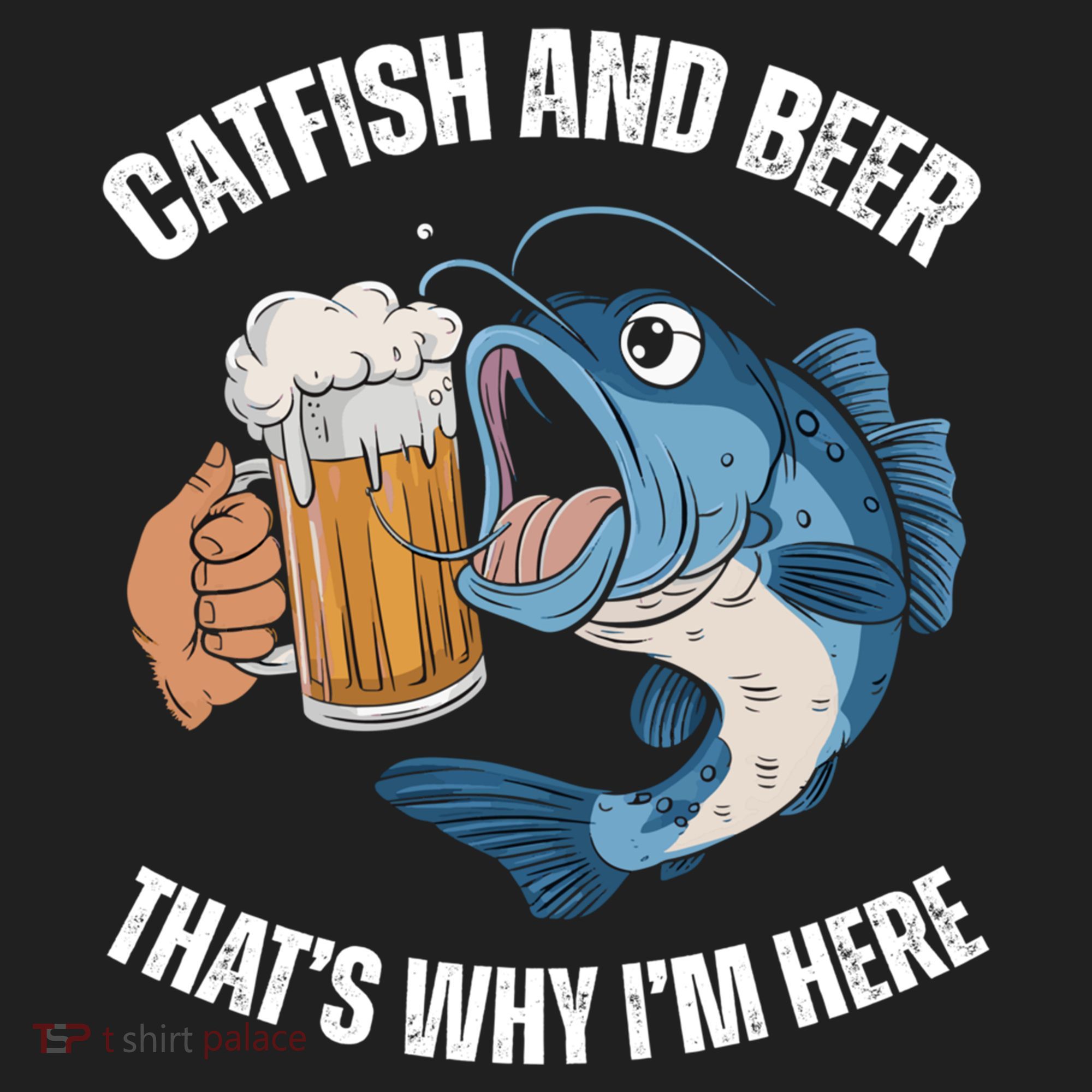 Catfish And Beer ThatS Why IM Here Catfish Fishing Cool Gift Beanie