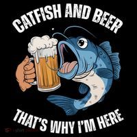 Catfish And Beer ThatS Why IM Here Catfish Fishing Cool Gift Women's Hoodie thumb 2