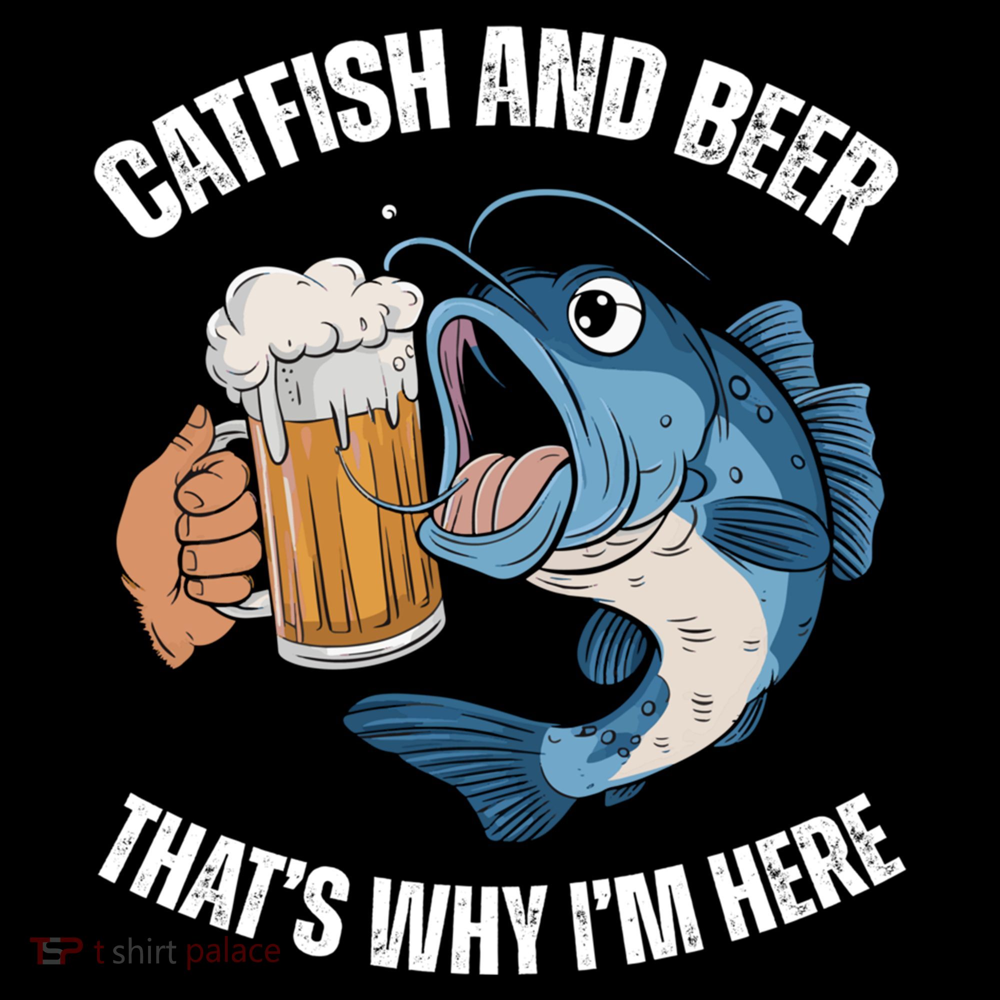 Catfish And Beer ThatS Why IM Here Catfish Fishing Cool Gift Women's Hoodie