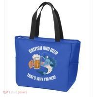 Catfish And Beer ThatS Why IM Here Catfish Fishing Cool Gift Tote Bag thumb 3