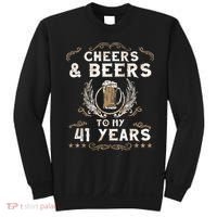Cheers and Beers to 41 Years 41st Birthday Anniversary  Sweatshirt thumb 0
