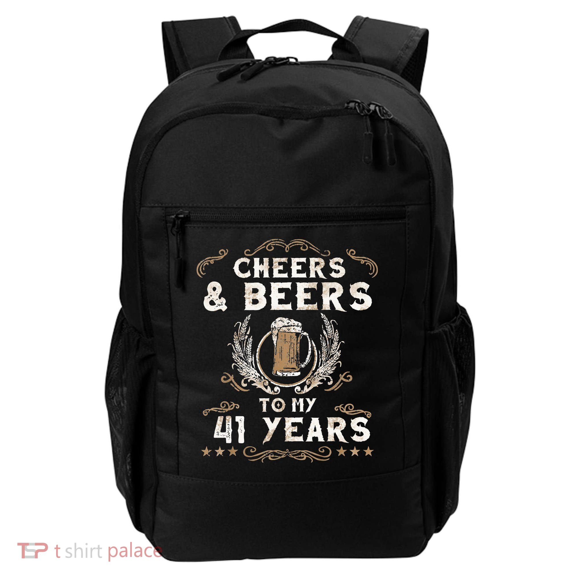 Cheers and Beers to 41 Years 41st Birthday Anniversary  Backpack