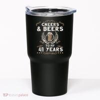 Cheers and Beers to 41 Years 41st Birthday Anniversary  Tumbler thumb 0