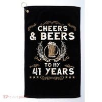 Cheers and Beers to 41 Years 41st Birthday Anniversary  Golf Towel thumb 0