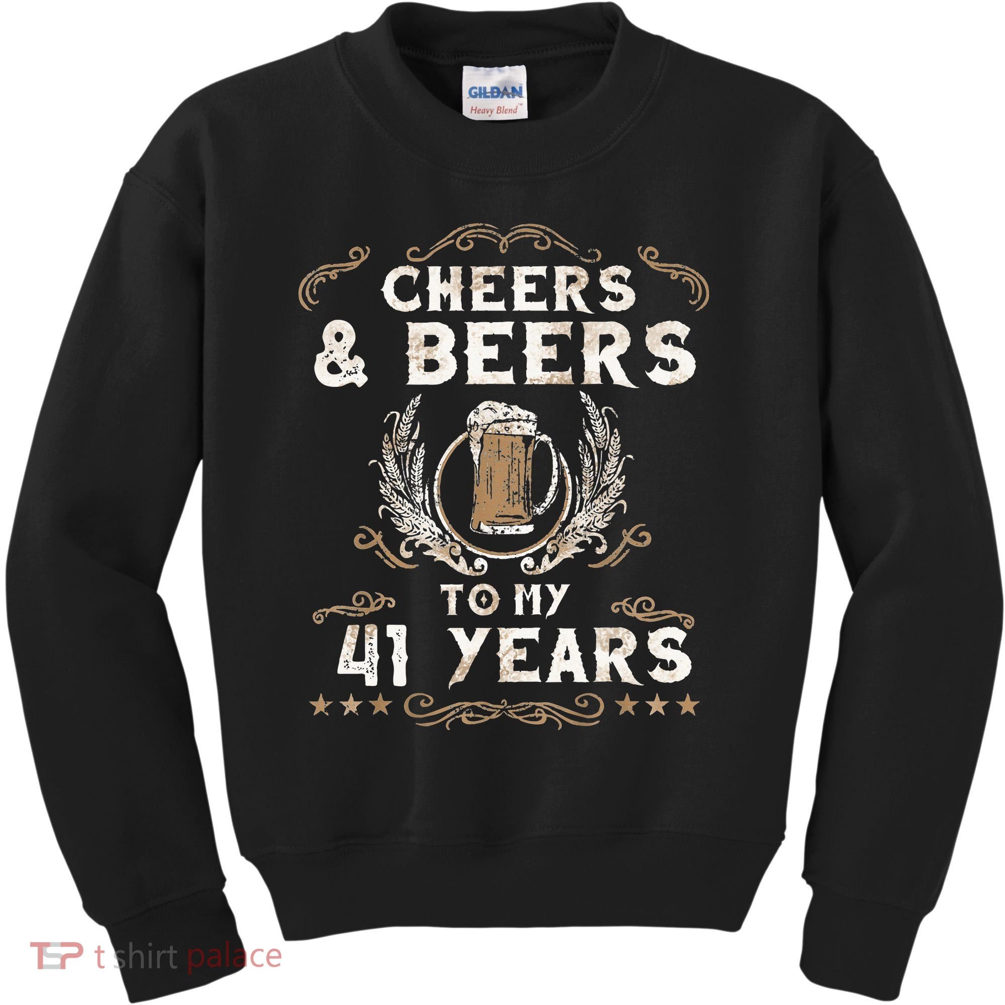 Cheers and Beers to 41 Years 41st Birthday Anniversary  Kids Sweatshirt