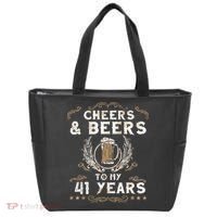 Cheers and Beers to 41 Years 41st Birthday Anniversary  Tote Bag thumb 0