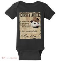 Cowboy Advice Be Rootin Be Tootin And By God Be Shootin Baby Bodysuit thumb 0