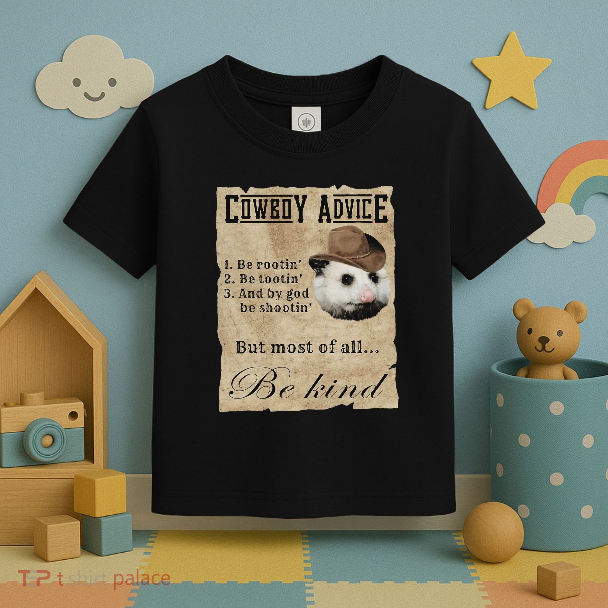 Cowboy Advice Be Rootin Be Tootin And By God Be Shootin Toddler T-Shirt